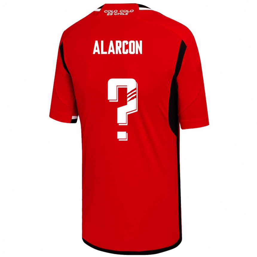 Kinder Fußball Cristian Alarcón #0 Rot Auswärtstrikot Trikot 2023/24 T-Shirt Luxemburg