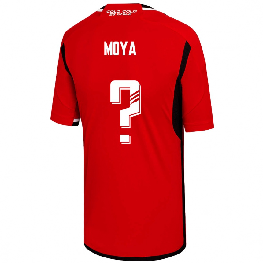Kinder Fußball Matías Moya #0 Rot Auswärtstrikot Trikot 2023/24 T-Shirt Luxemburg
