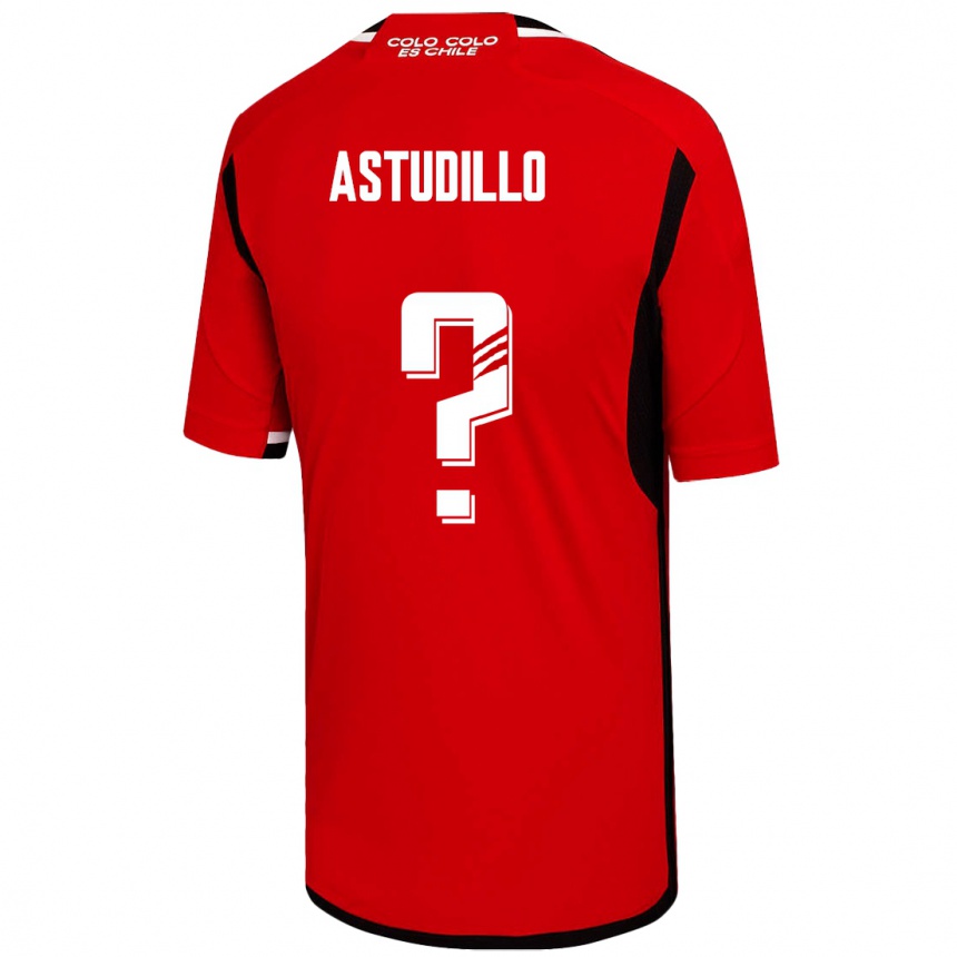 Kinder Fußball Jerall Astudillo #0 Rot Auswärtstrikot Trikot 2023/24 T-Shirt Luxemburg