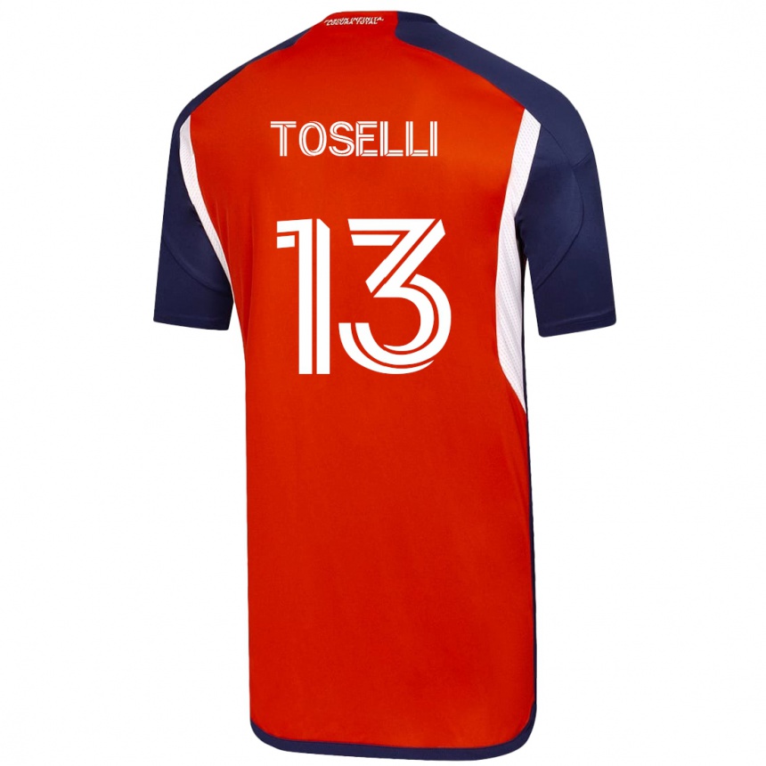 Kinder Fußball Cristopher Toselli #13 Weiß Auswärtstrikot Trikot 2023/24 T-Shirt Luxemburg