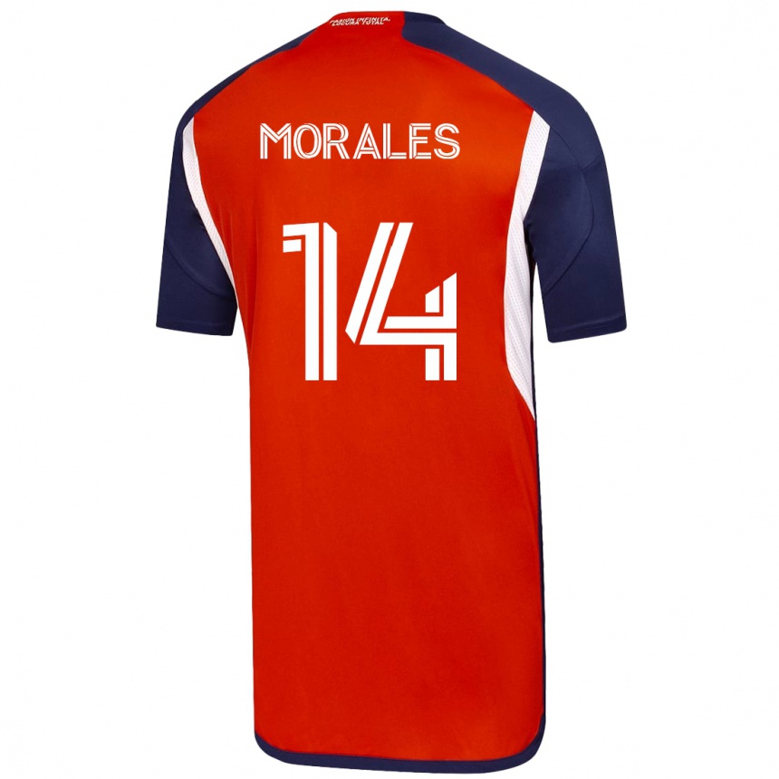 Kinder Fußball Marcelo Morales #14 Weiß Auswärtstrikot Trikot 2023/24 T-Shirt Luxemburg