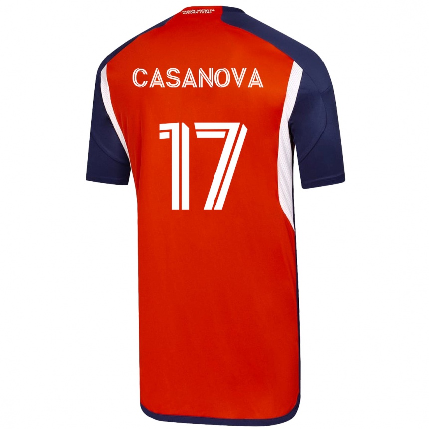Kinder Fußball Luis Casanova #17 Weiß Auswärtstrikot Trikot 2023/24 T-Shirt Luxemburg