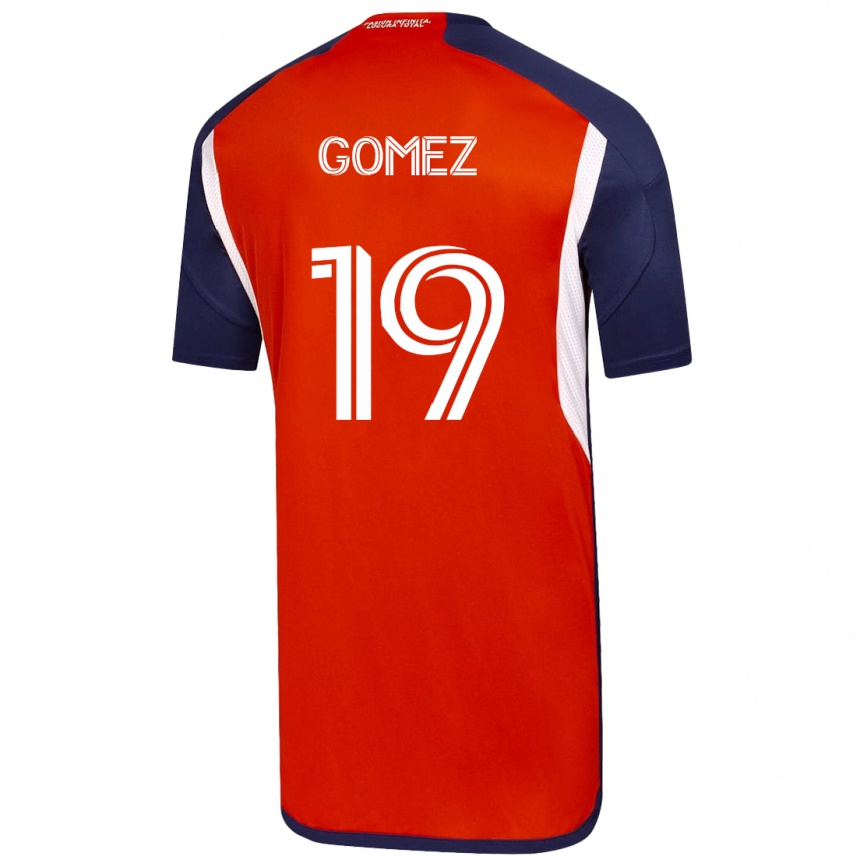 Kinder Fußball Juan Pablo Gómez #19 Weiß Auswärtstrikot Trikot 2023/24 T-Shirt Luxemburg