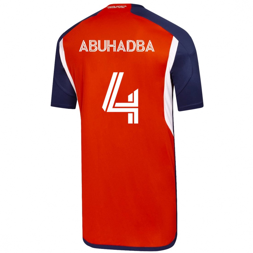 Kinder Fußball Zacarías Abuhadba #4 Weiß Auswärtstrikot Trikot 2023/24 T-Shirt Luxemburg