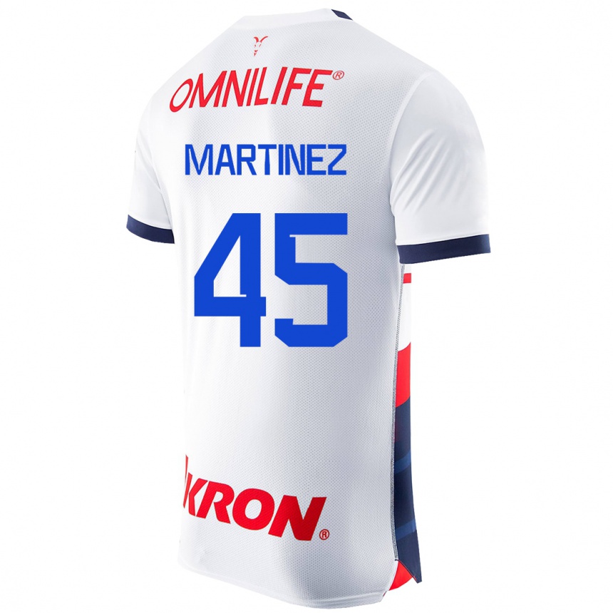 Kinder Fußball Raúl Martínez #45 Weiß Auswärtstrikot Trikot 2023/24 T-Shirt Luxemburg