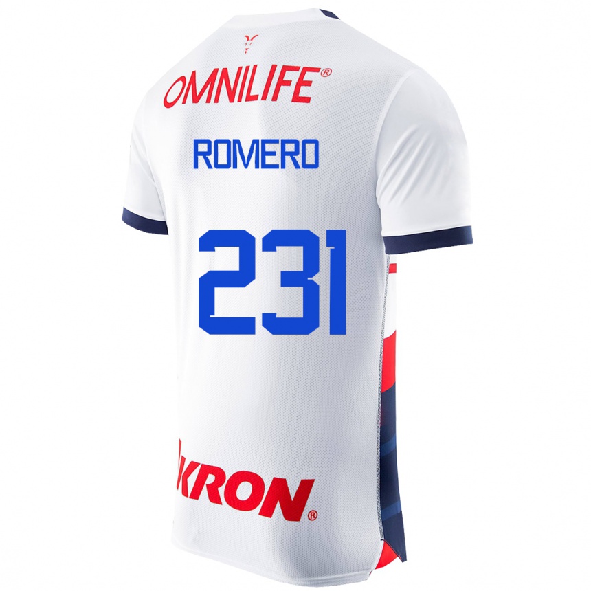 Kinder Fußball Ángel Romero #231 Weiß Auswärtstrikot Trikot 2023/24 T-Shirt Luxemburg