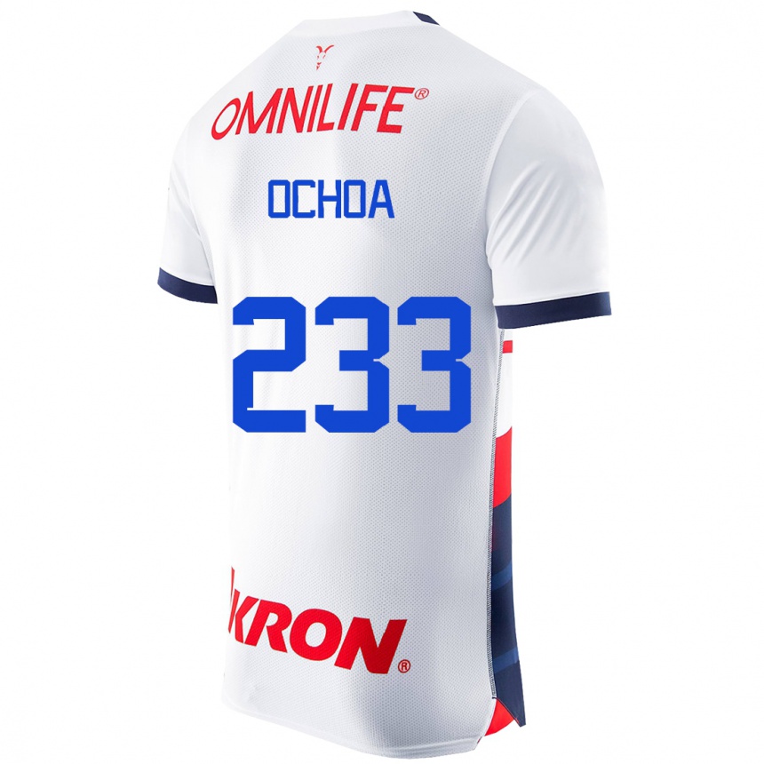 Kinder Fußball Diego Ochoa #233 Weiß Auswärtstrikot Trikot 2023/24 T-Shirt Luxemburg
