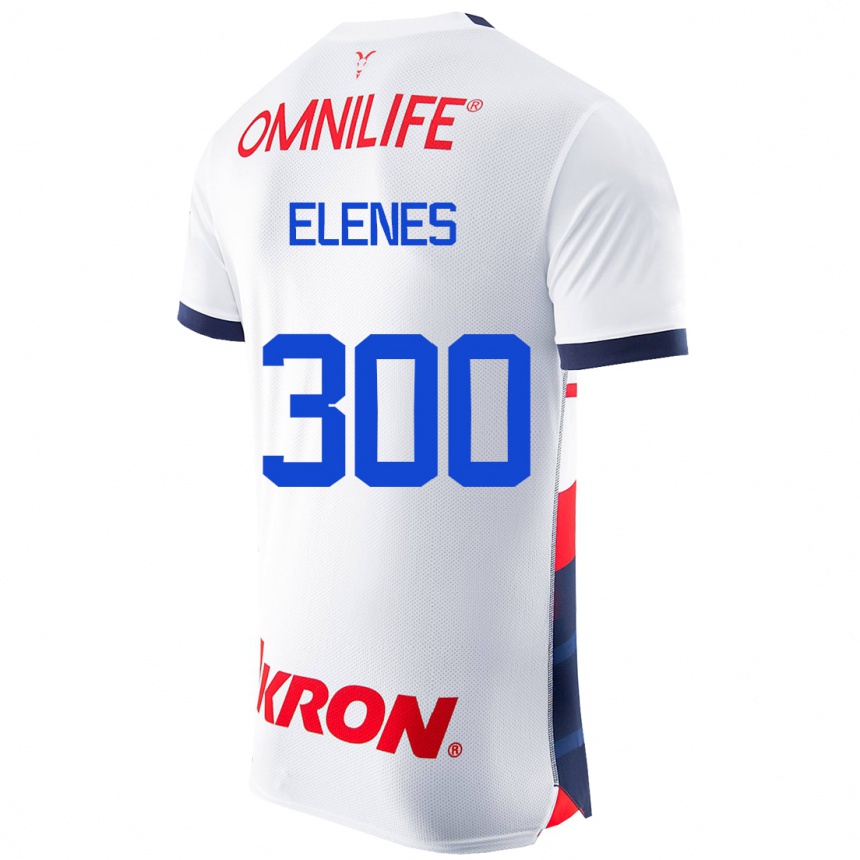 Kinder Fußball José Elenes #300 Weiß Auswärtstrikot Trikot 2023/24 T-Shirt Luxemburg