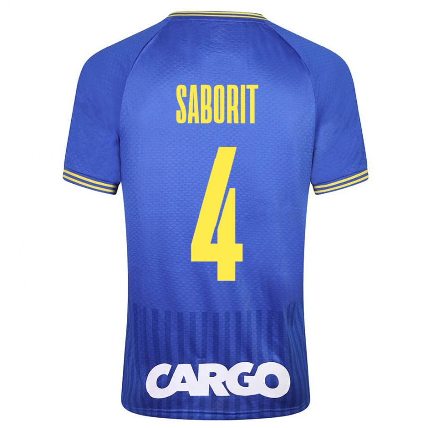 Kinder Fußball Enric Saborit #4 Blau Auswärtstrikot Trikot 2023/24 T-Shirt Luxemburg