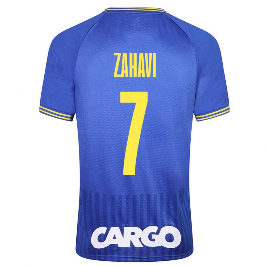 Kinder Fußball Eran Zahavi #7 Blau Auswärtstrikot Trikot 2023/24 T-Shirt Luxemburg