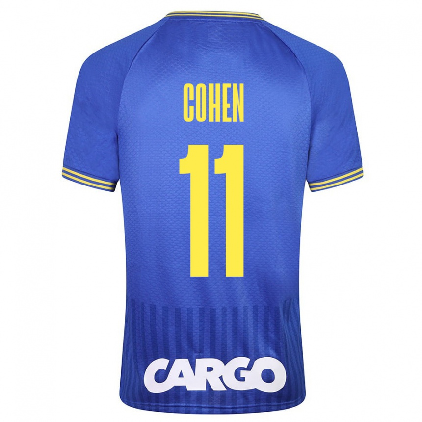 Kinder Fußball Yonatan Cohen #11 Blau Auswärtstrikot Trikot 2023/24 T-Shirt Luxemburg