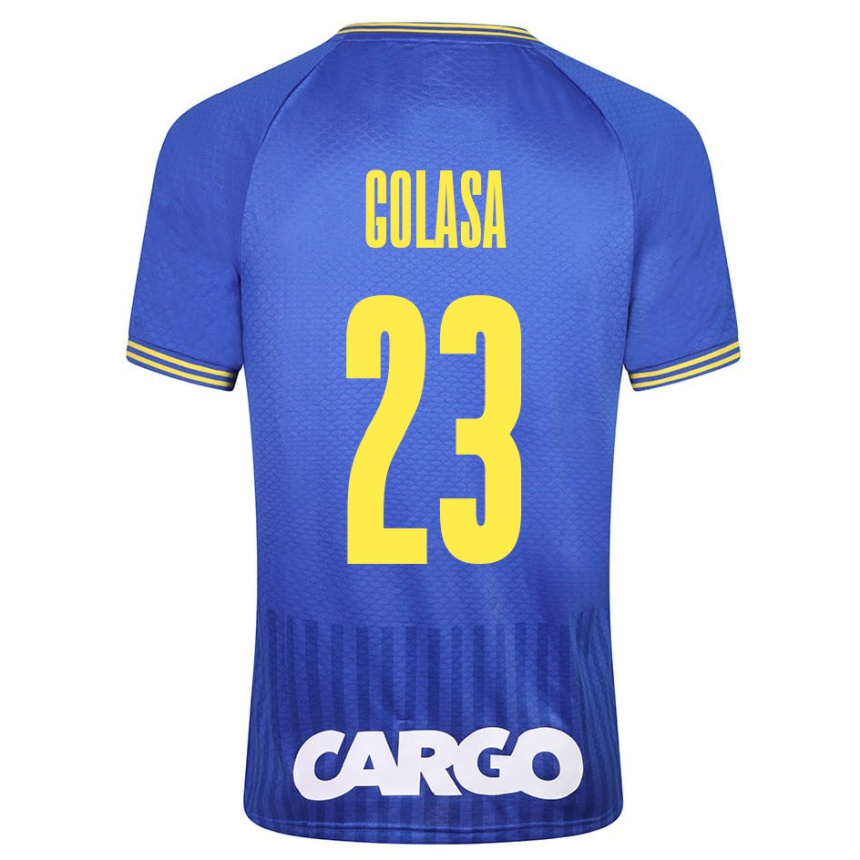 Kinder Fußball Eyal Golasa #23 Blau Auswärtstrikot Trikot 2023/24 T-Shirt Luxemburg