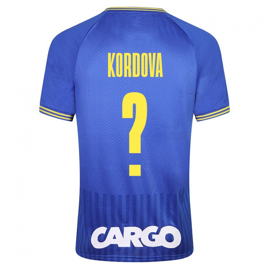 Kinder Fußball Adir Kordova #0 Blau Auswärtstrikot Trikot 2023/24 T-Shirt Luxemburg