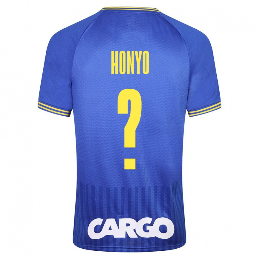 Kinder Fußball Yoav Honyo #0 Blau Auswärtstrikot Trikot 2023/24 T-Shirt Luxemburg