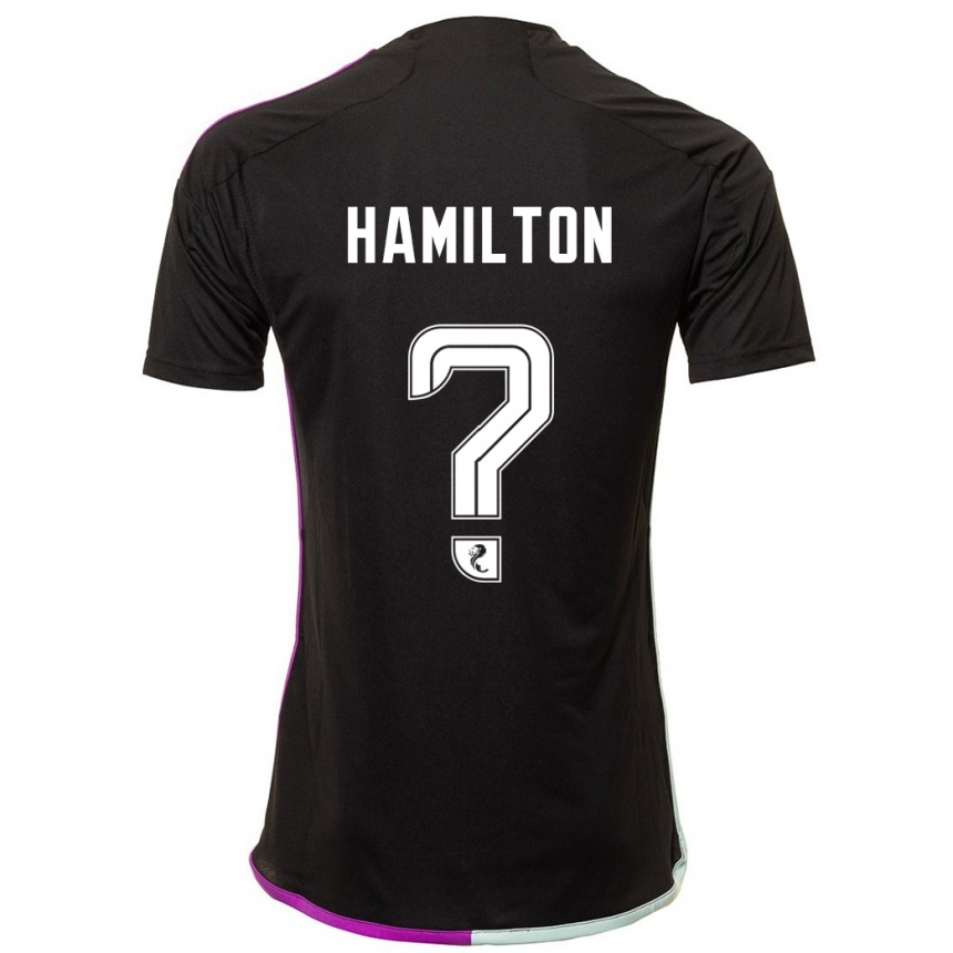 Kinder Fußball Brendan Hamilton #0 Schwarz Auswärtstrikot Trikot 2023/24 T-Shirt Luxemburg