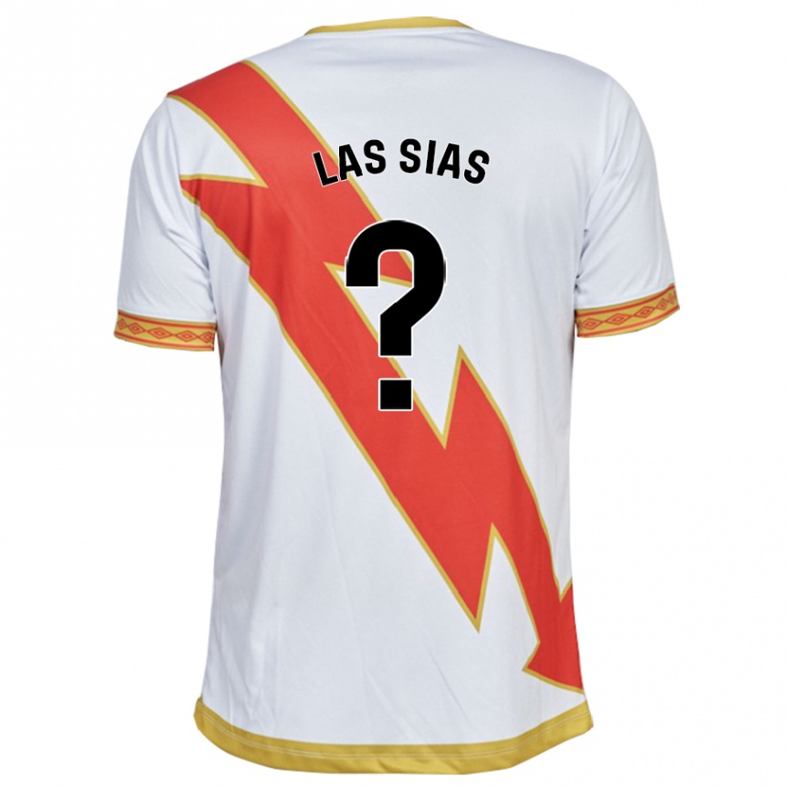 Herren Fußball Marco De Las Sías #0 Weiß Heimtrikot Trikot 2023/24 T-Shirt Luxemburg