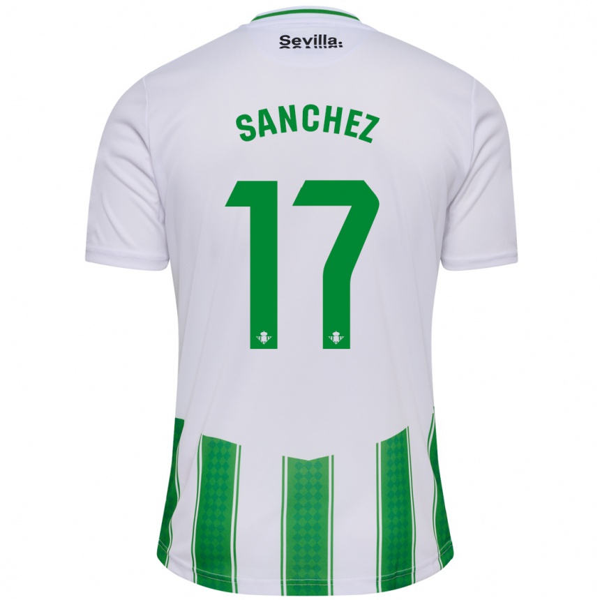Herren Fußball Rodri Sánchez #17 Weiß Heimtrikot Trikot 2023/24 T-Shirt Luxemburg