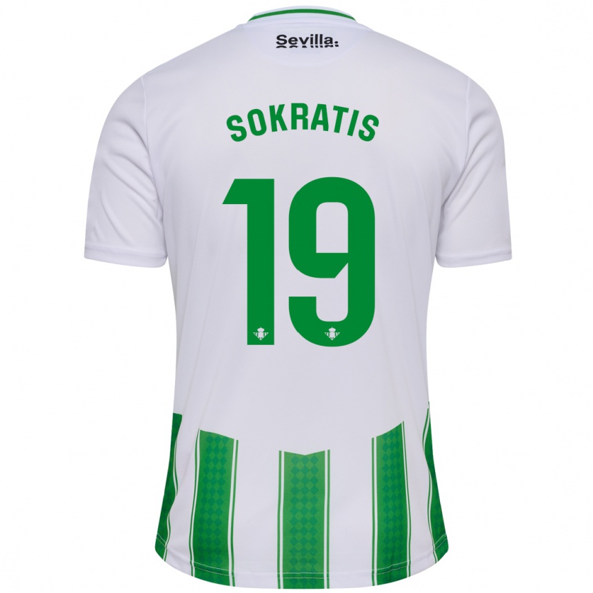 Herren Fußball Sokratis Papastathopoulos #19 Weiß Heimtrikot Trikot 2023/24 T-Shirt Luxemburg