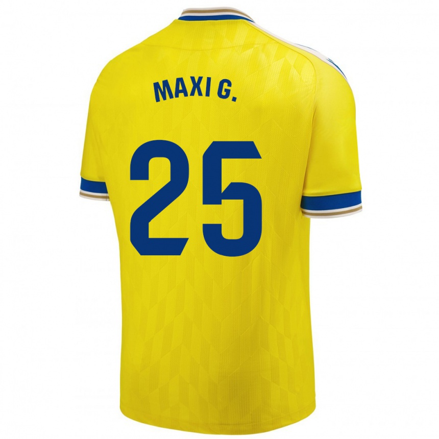 Herren Fußball Maxi Gomez #25 Gelb Heimtrikot Trikot 2023/24 T-Shirt Luxemburg