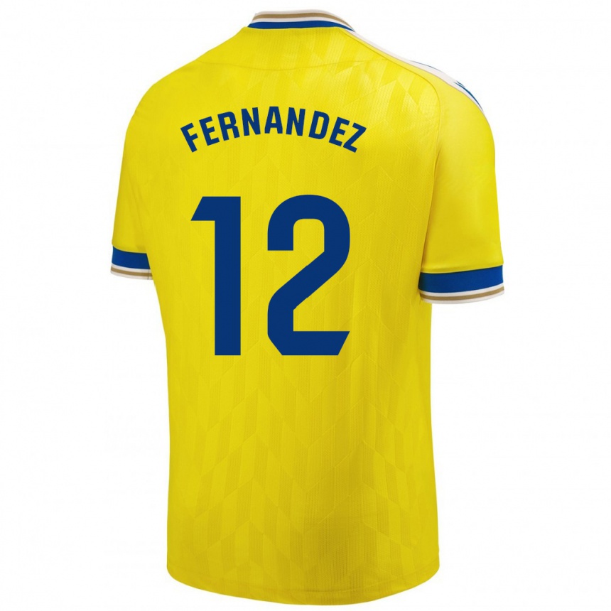 Herren Fußball Sandra Fernández León #12 Gelb Heimtrikot Trikot 2023/24 T-Shirt Luxemburg