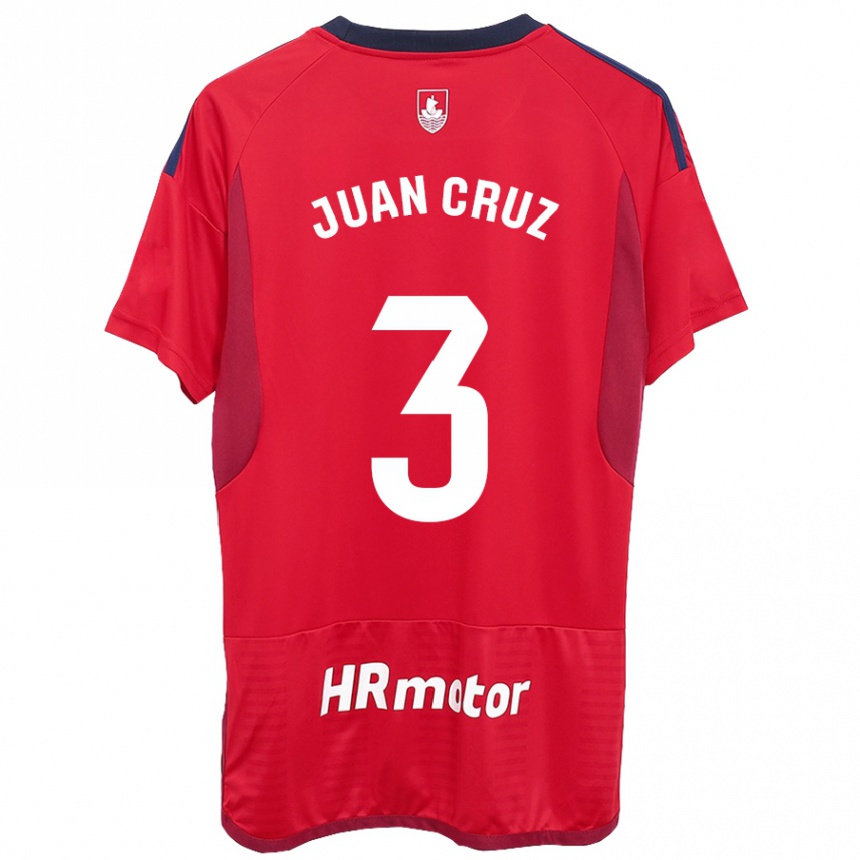 Herren Fußball Juan Cruz #3 Rot Heimtrikot Trikot 2023/24 T-Shirt Luxemburg