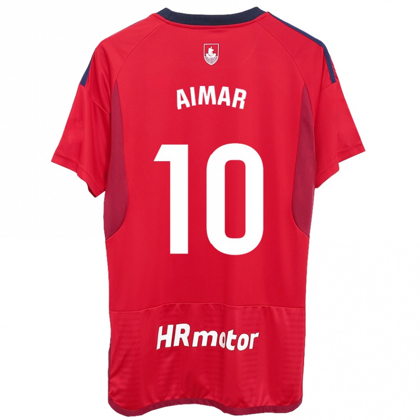 Herren Fußball Aimar Oroz #10 Rot Heimtrikot Trikot 2023/24 T-Shirt Luxemburg