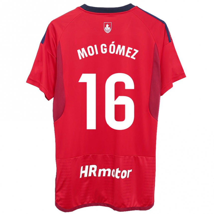 Herren Fußball Moi Gómez #16 Rot Heimtrikot Trikot 2023/24 T-Shirt Luxemburg