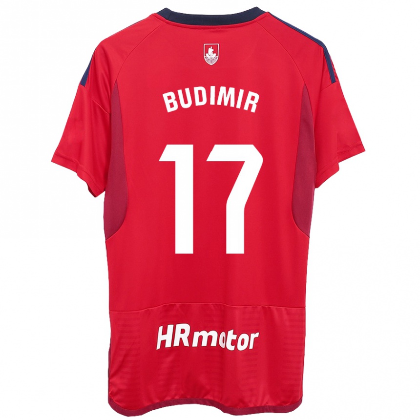 Herren Fußball Ante Budimir #17 Rot Heimtrikot Trikot 2023/24 T-Shirt Luxemburg