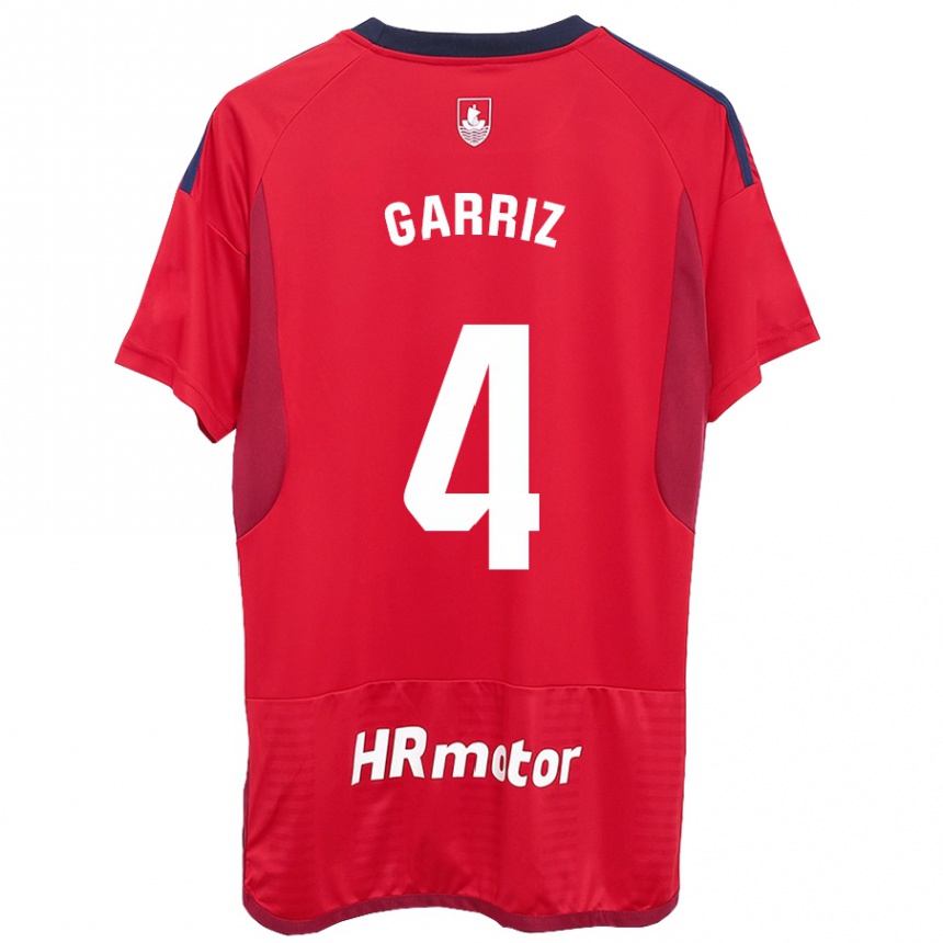 Herren Fußball Ibaider Garriz #4 Rot Heimtrikot Trikot 2023/24 T-Shirt Luxemburg