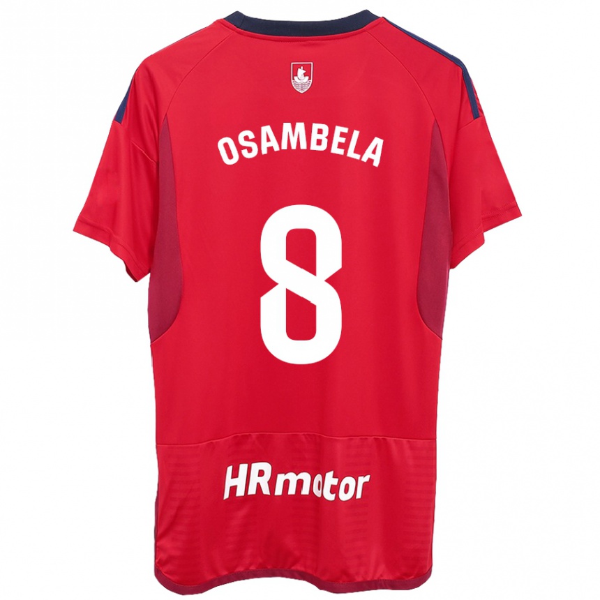 Herren Fußball Asier Osambela #8 Rot Heimtrikot Trikot 2023/24 T-Shirt Luxemburg