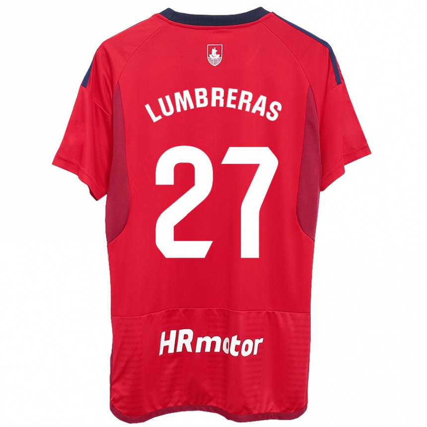 Herren Fußball Carlos Lumbreras #27 Rot Heimtrikot Trikot 2023/24 T-Shirt Luxemburg