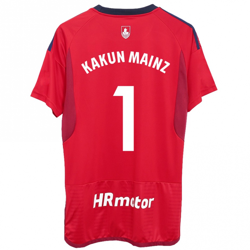 Herren Fußball Kakun Mainz #1 Rot Heimtrikot Trikot 2023/24 T-Shirt Luxemburg