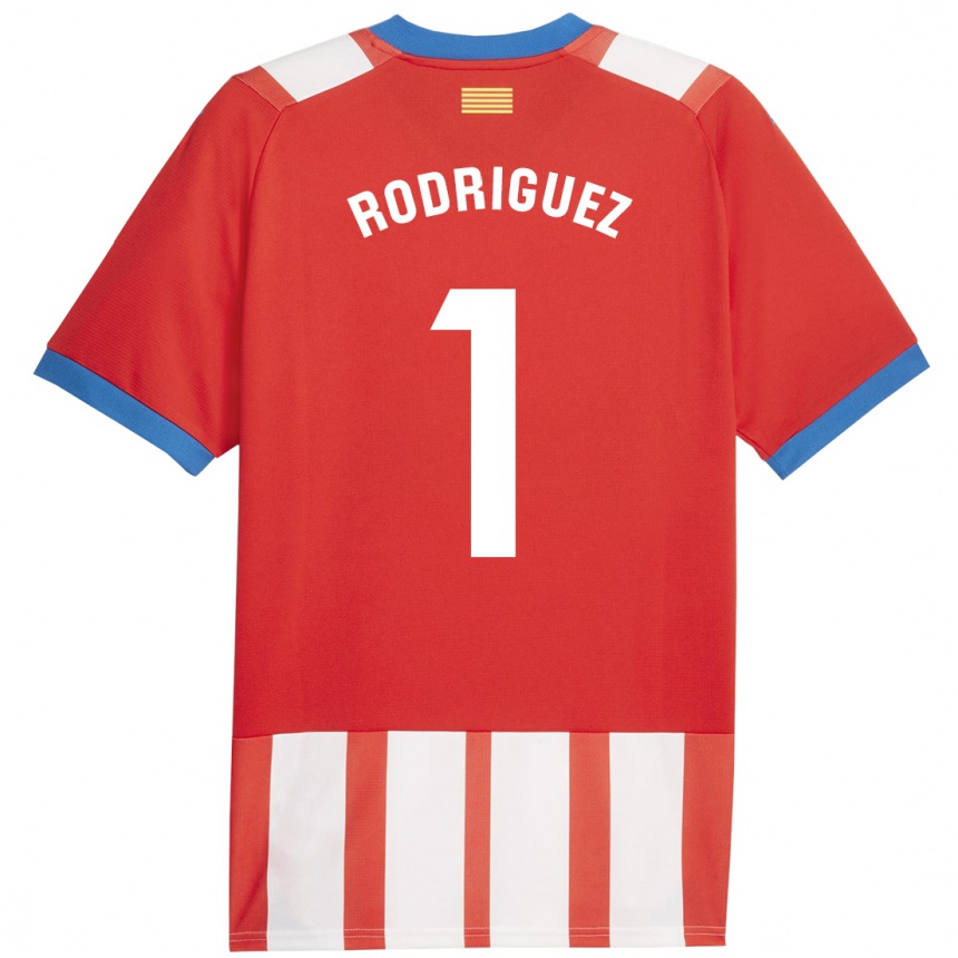 Herren Fußball Maria Rodríguez #1 Rot-Weiss Heimtrikot Trikot 2023/24 T-Shirt Luxemburg