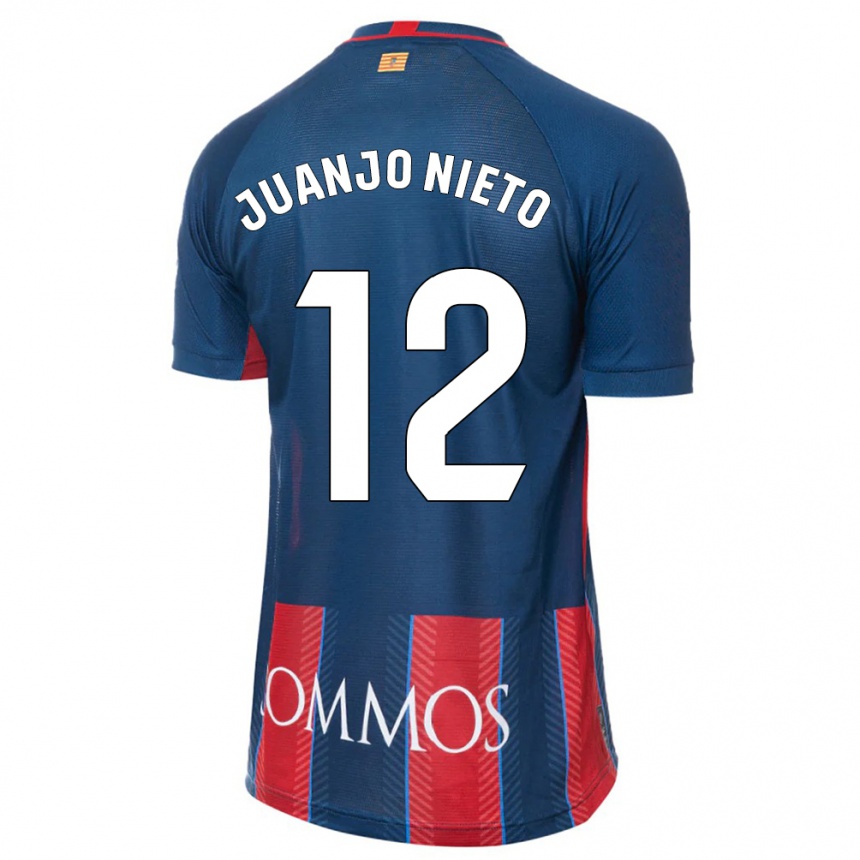 Herren Fußball Juanjo Nieto #12 Marine Heimtrikot Trikot 2023/24 T-Shirt Luxemburg