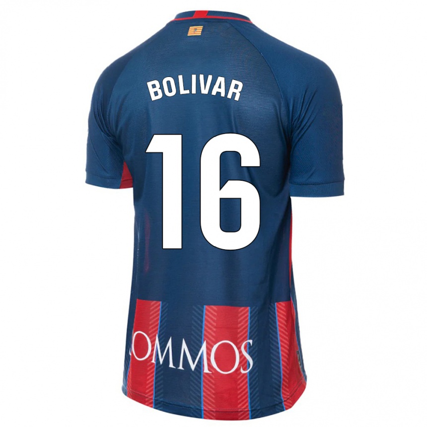 Herren Fußball Jovanny Bolívar #16 Marine Heimtrikot Trikot 2023/24 T-Shirt Luxemburg