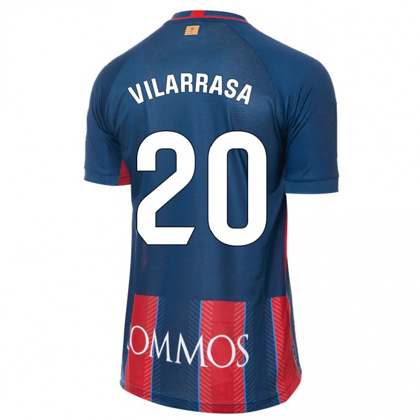 Herren Fußball Ignasi Vilarrasa #20 Marine Heimtrikot Trikot 2023/24 T-Shirt Luxemburg