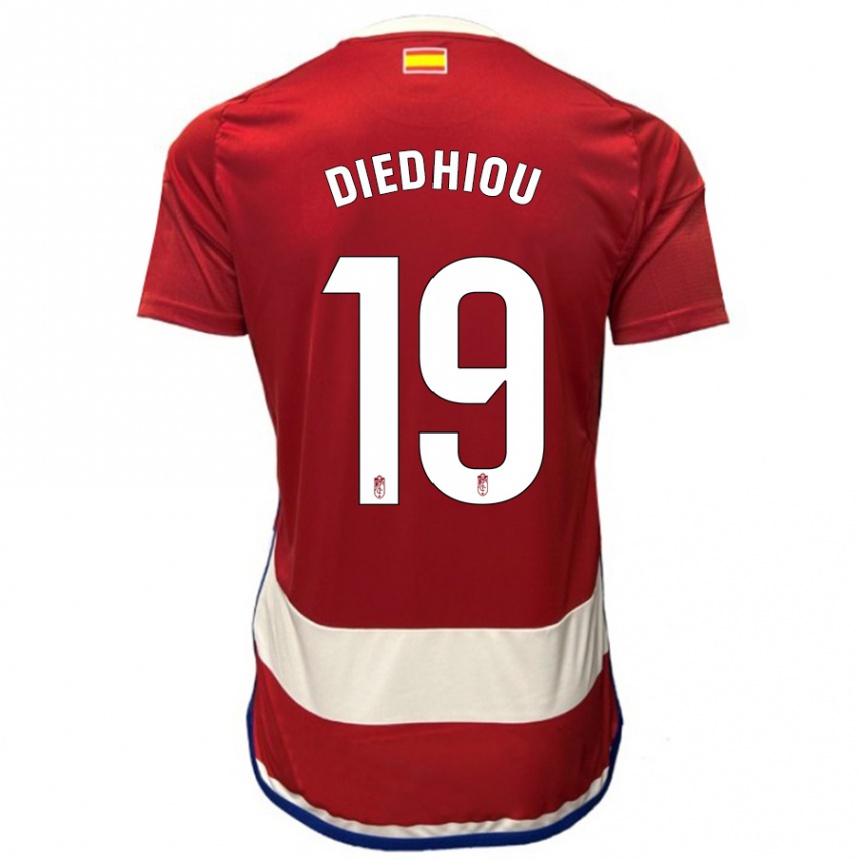 Herren Fußball Famara Diédhiou #19 Rot Heimtrikot Trikot 2023/24 T-Shirt Luxemburg