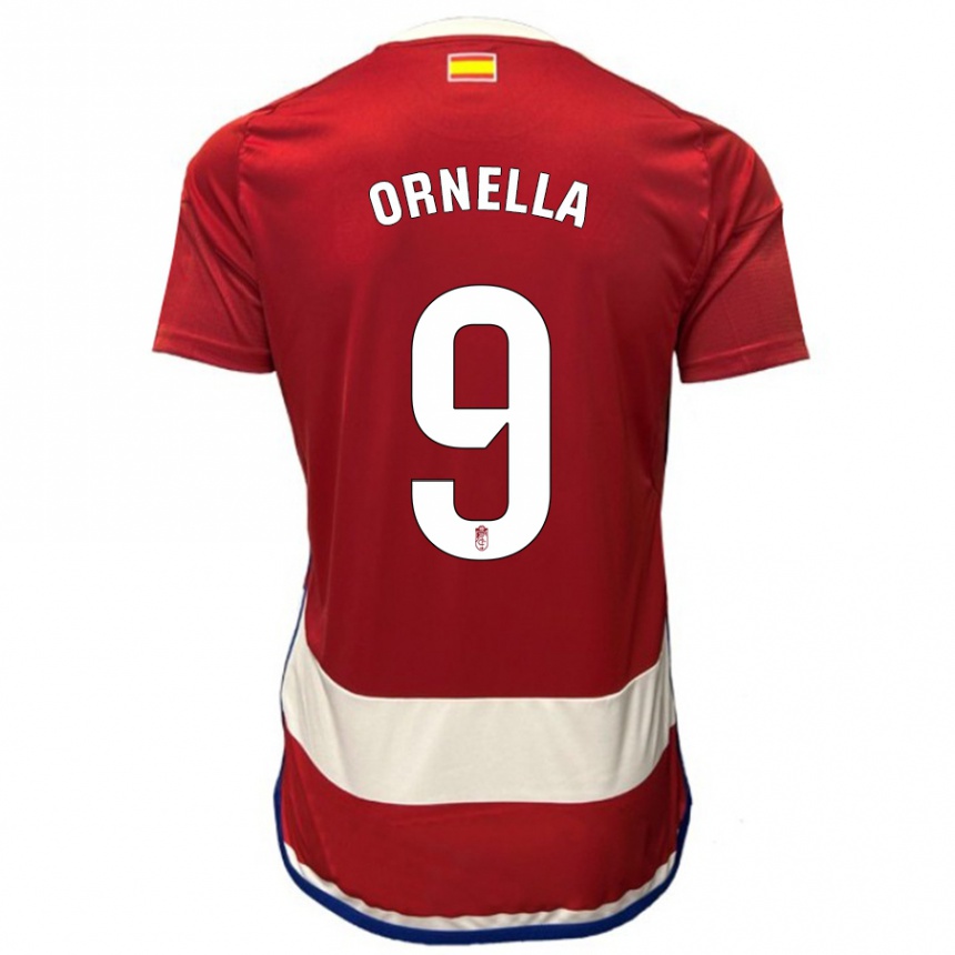 Herren Fußball Ornella María Vignola Cabot #9 Rot Heimtrikot Trikot 2023/24 T-Shirt Luxemburg