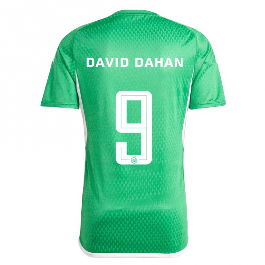 Herren Fußball Omer David Dahan #9 Weiß Blau Heimtrikot Trikot 2023/24 T-Shirt Luxemburg