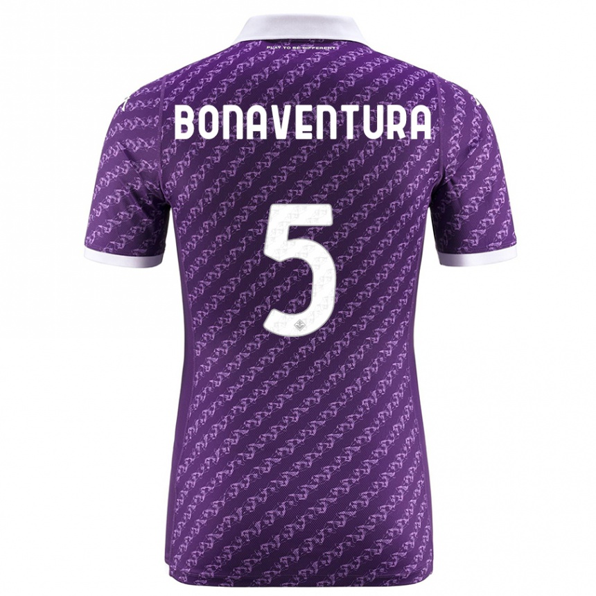 Herren Fußball Giacomo Bonaventura #5 Violett Heimtrikot Trikot 2023/24 T-Shirt Luxemburg