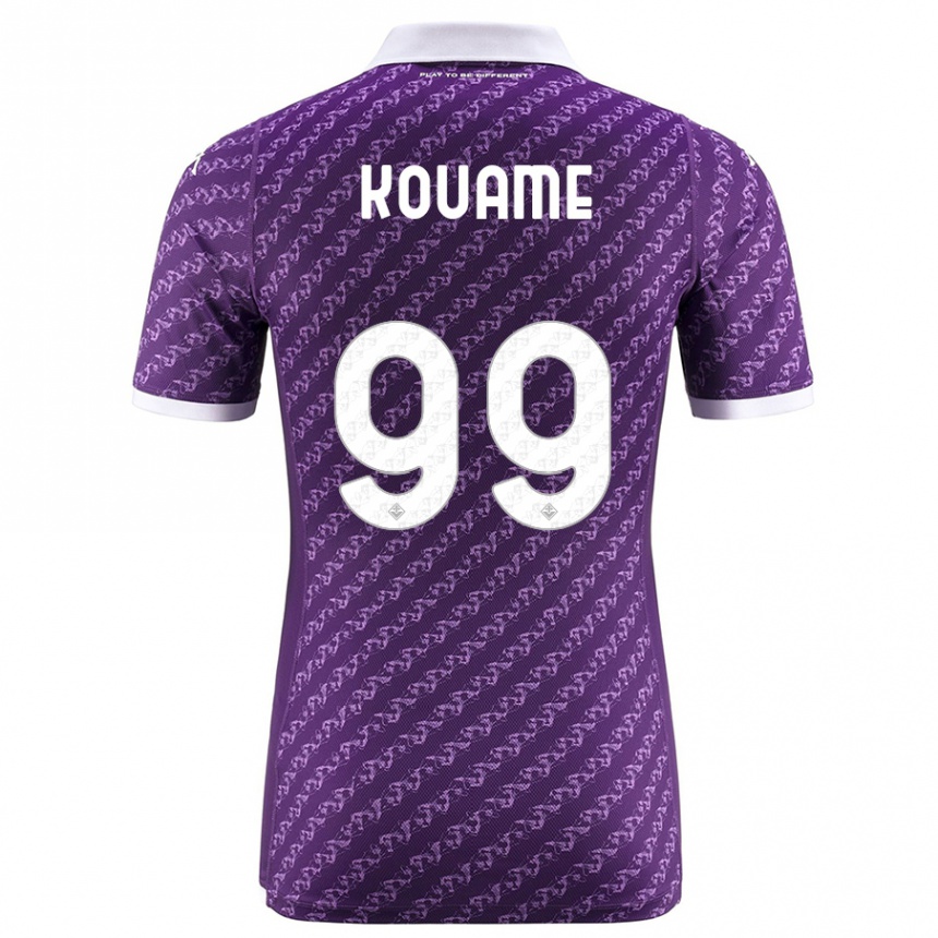 Herren Fußball Christian Kouamé #99 Violett Heimtrikot Trikot 2023/24 T-Shirt Luxemburg