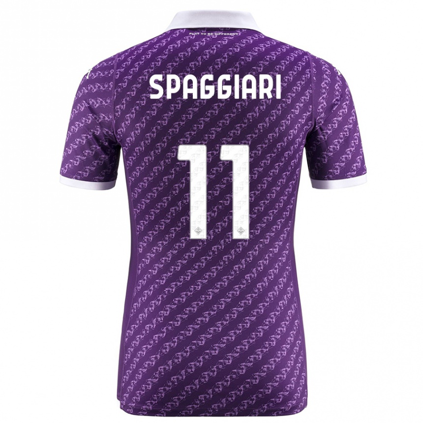 Herren Fußball Riccardo Spaggiari #11 Violett Heimtrikot Trikot 2023/24 T-Shirt Luxemburg