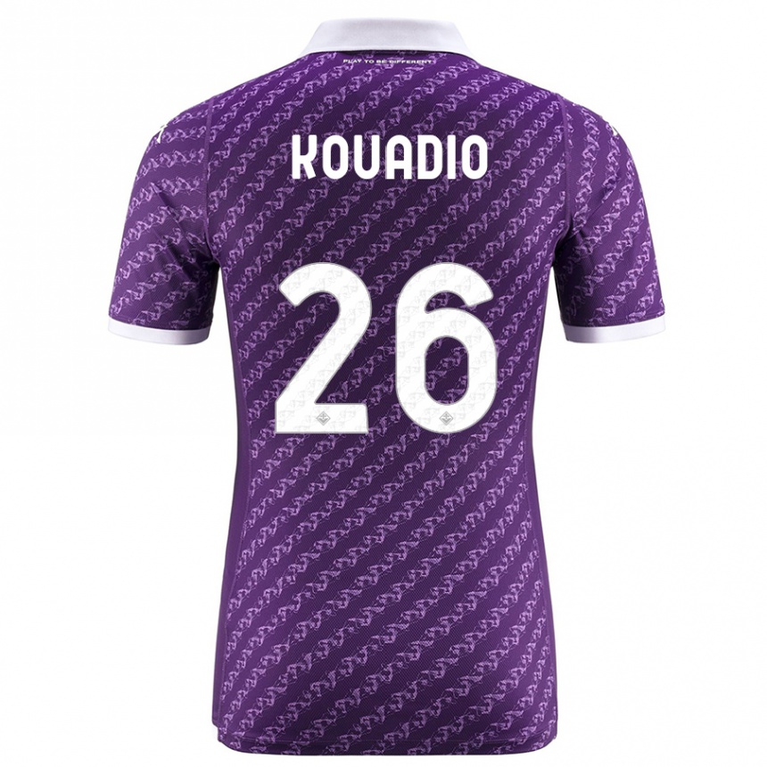 Herren Fußball Eddy Kouadio #26 Violett Heimtrikot Trikot 2023/24 T-Shirt Luxemburg