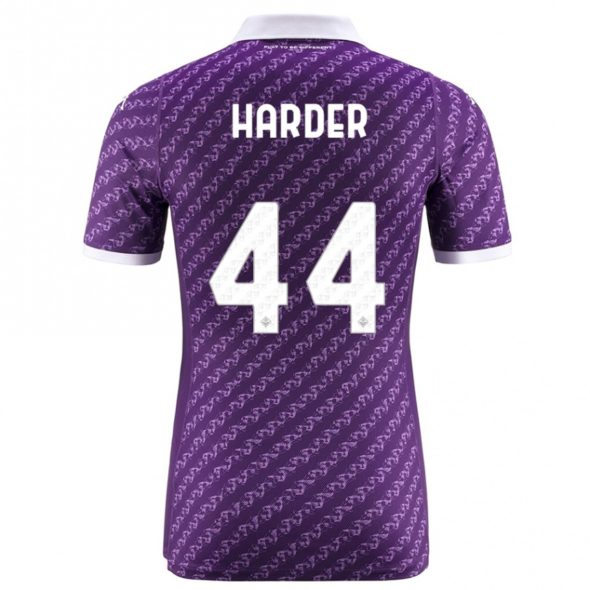 Herren Fußball Jonas Harder #44 Violett Heimtrikot Trikot 2023/24 T-Shirt Luxemburg