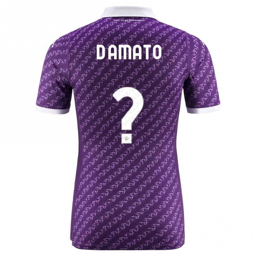 Herren Fußball Gabriele D'amato #0 Violett Heimtrikot Trikot 2023/24 T-Shirt Luxemburg