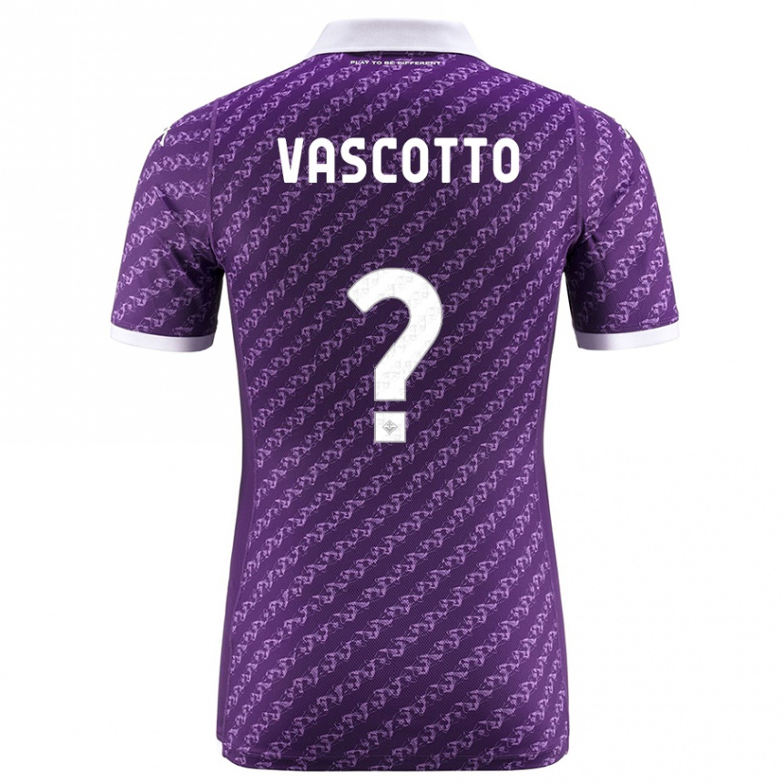 Herren Fußball Edoardo Vascotto #0 Violett Heimtrikot Trikot 2023/24 T-Shirt Luxemburg