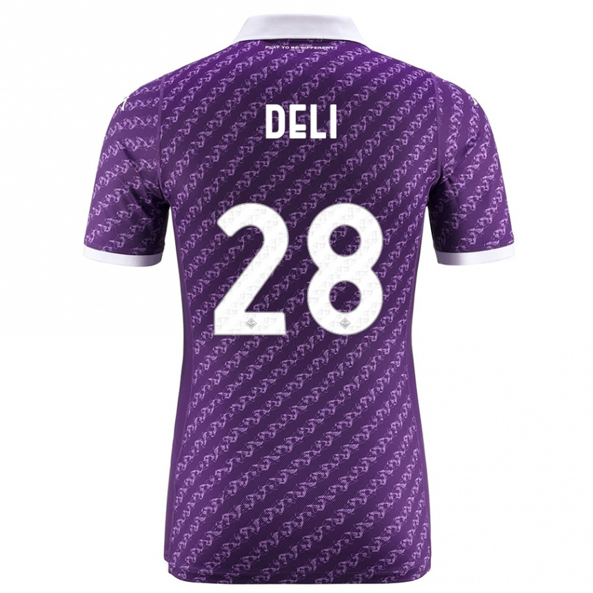 Herren Fußball Lapo Deli #28 Violett Heimtrikot Trikot 2023/24 T-Shirt Luxemburg