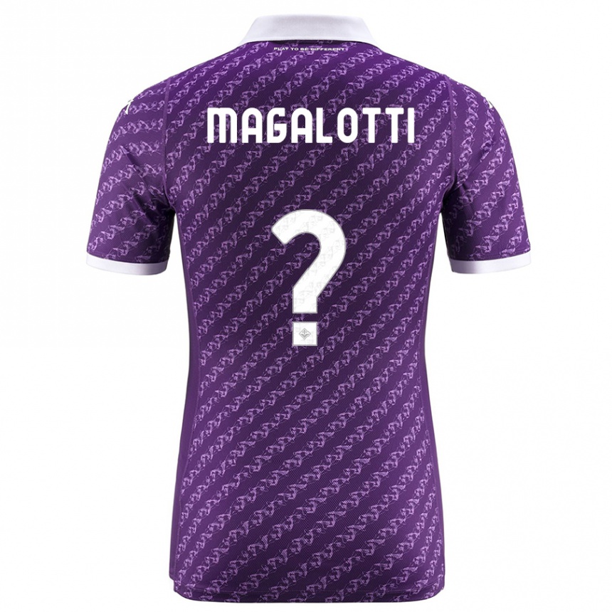 Herren Fußball Mattia Magalotti #0 Violett Heimtrikot Trikot 2023/24 T-Shirt Luxemburg