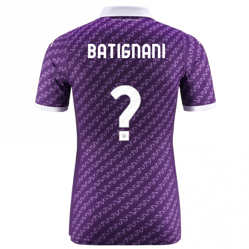 Herren Fußball Francesco Batignani #0 Violett Heimtrikot Trikot 2023/24 T-Shirt Luxemburg