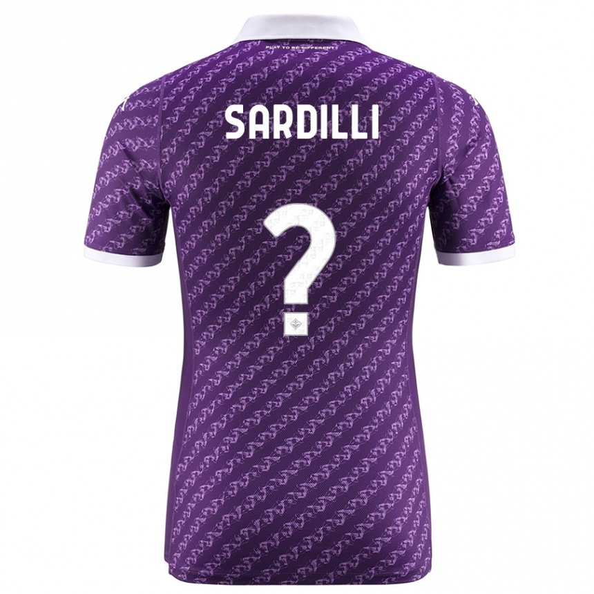 Herren Fußball Davide Sardilli #0 Violett Heimtrikot Trikot 2023/24 T-Shirt Luxemburg